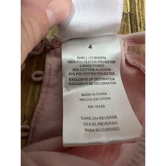 Nanette Kids Pink Blouse Girls Sz 4 Layered - Picture 6 of 7